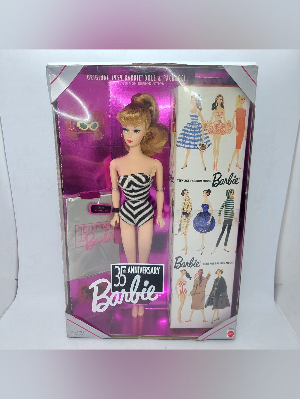 Barbie Doll 35th Anniversary Special Edition 1959 Blonde Swims Mattel 1993